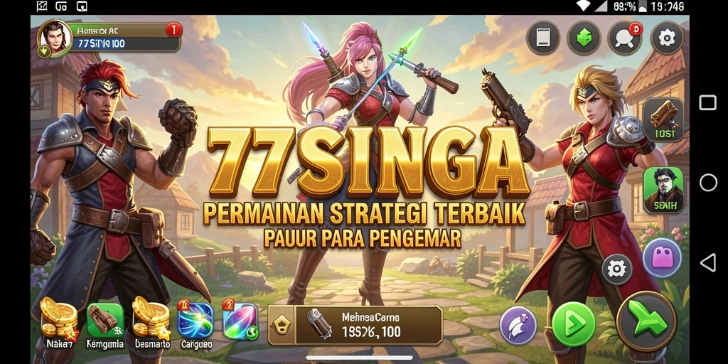Tangkapan layar dari gameplay 77SINGA yang mendebarkan.