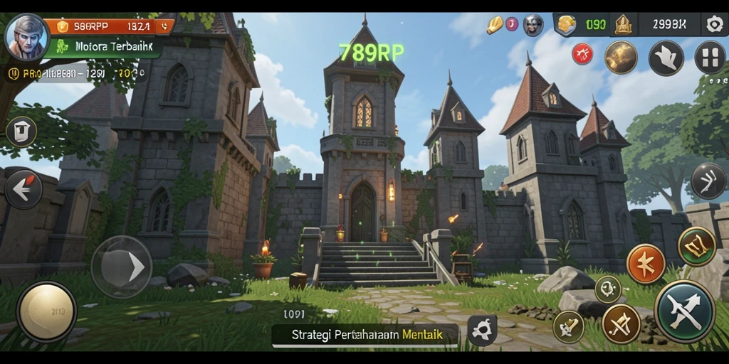 Tampilan gameplay Tower Defense yang menegangkan dan strategis.