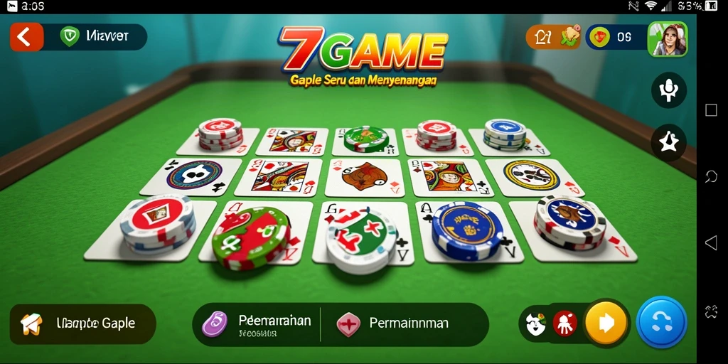 Gameplay seru dalam permainan Gaple dengan teman-teman.
