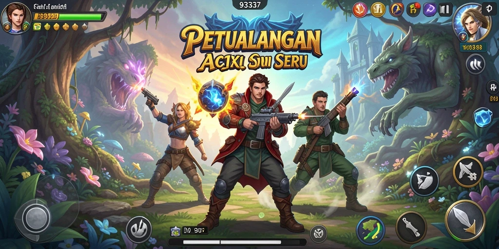 Tampilan seru dalam gameplay aksi 93337 yang memikat.