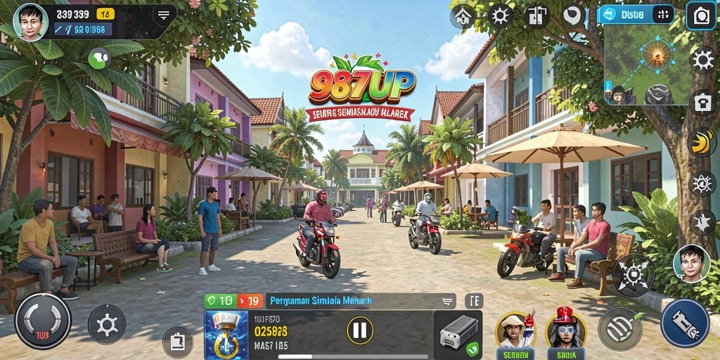 Tangkapan layar 987UP menunjukkan gameplay menarik yang penuh dengan simulasi realistis.