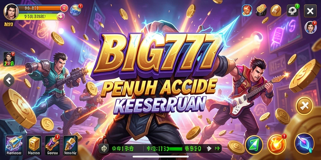 Tampilan utama gameplay yang menampilkan aksi seru di BIG777.