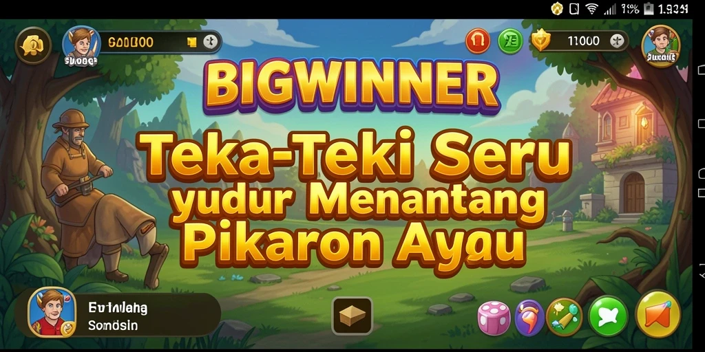 Screenshot permainan BIGWINNER menampilkan gameplay Puzzle yang menantang.