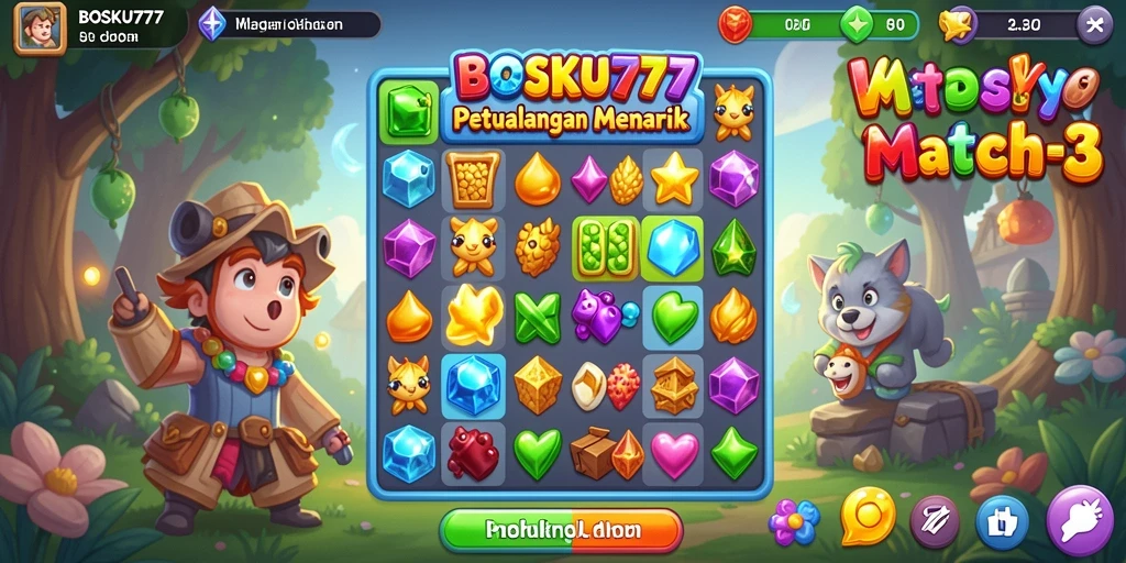 Tampilan gameplay seru dari BOSKU777 yang menantang.