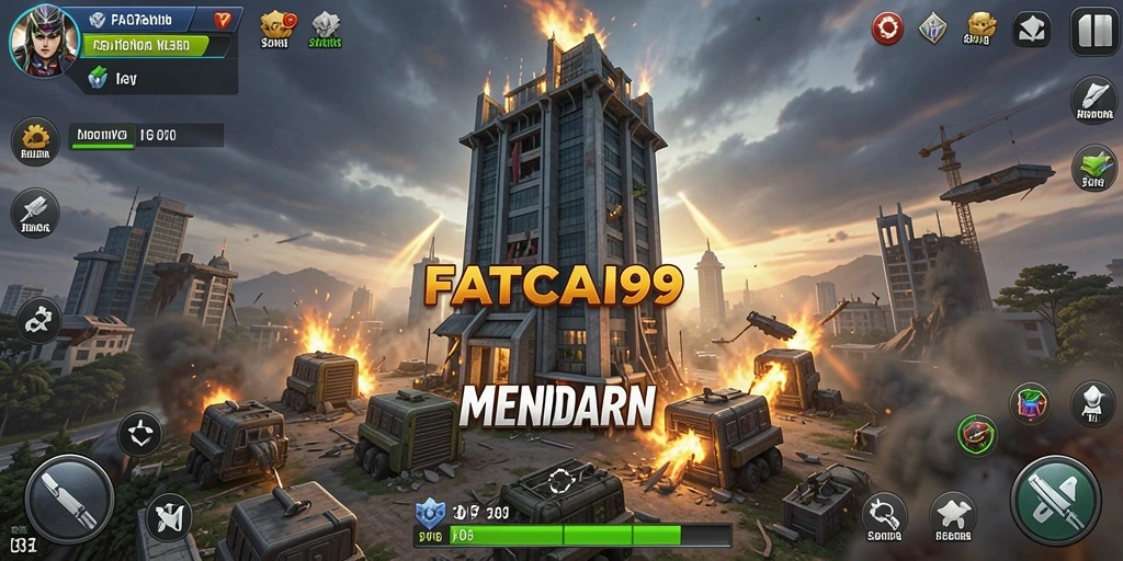 Tampilan gameplay mendebarkan dalam FATCAI99 dengan strategi Tower Defense yang seru.
