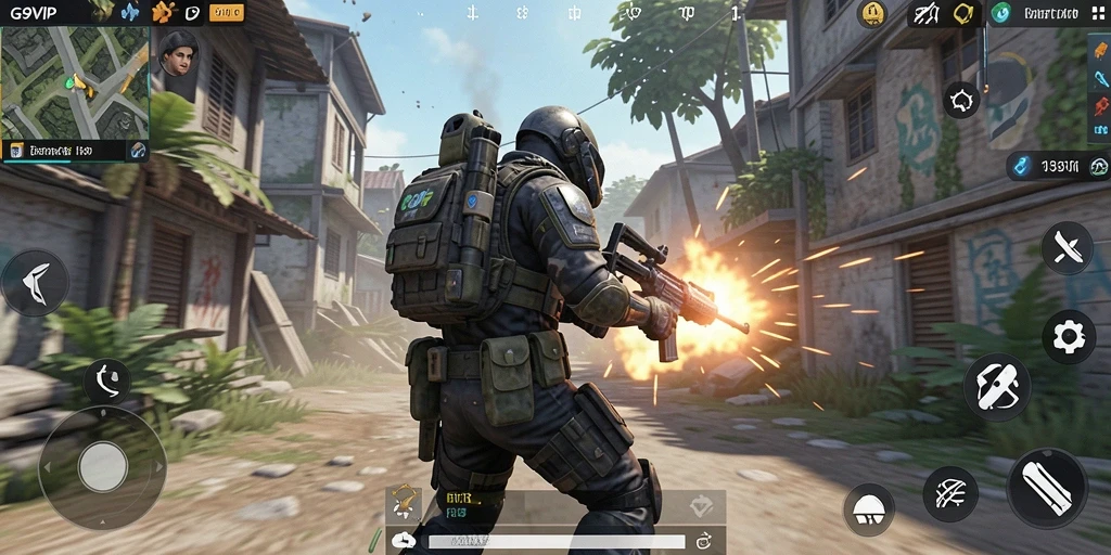 Tampilan gameplay menegangkan G9VIP dengan aksi seru di layar.