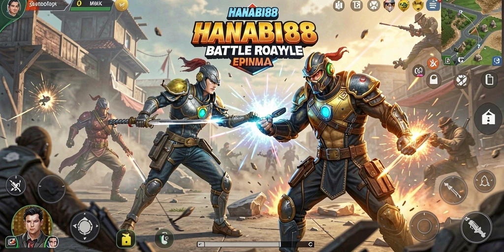 Tampilan gameplay seru dalam pertempuran Battle Royale
