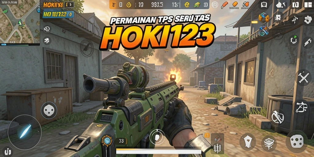 Tangkapan layar utama HOKI123 yang menunjukkan aksi tembak-menembak yang intens.