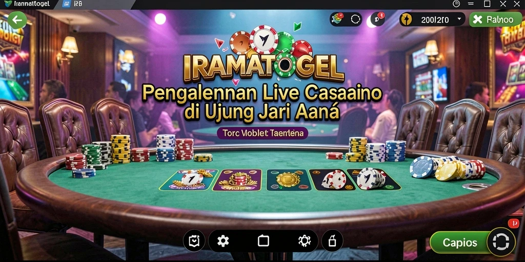 Tampilan menarik dari gameplay IRAMATOGEL yang menampilkan dealer langsung.