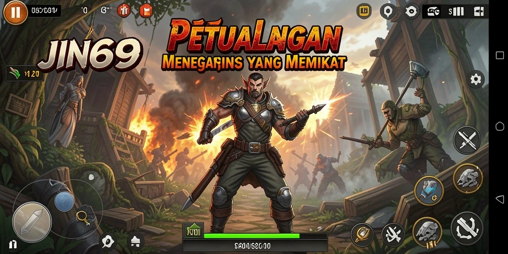 Tampilan layar permainan JIN69 menampilkan petualangan seru yang penuh tantangan.