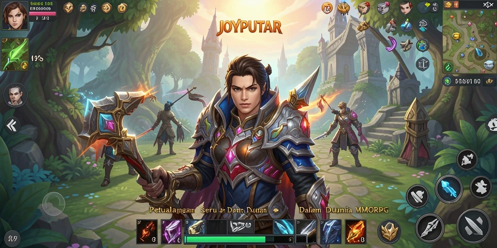 Tampilan menarik dari gameplay JOYPUTAR dalam dunia MMORPG.