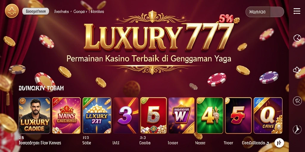 Tampilan permainan kasino yang menarik di LUXURY777.