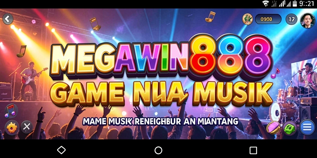 Screenshot gameplay MEGAWIN888 dengan berbagai pilihan lagu.