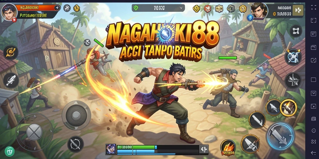 Tampilan aksi mendebarkan dalam gameplay NAGAHOKI88 yang intens.