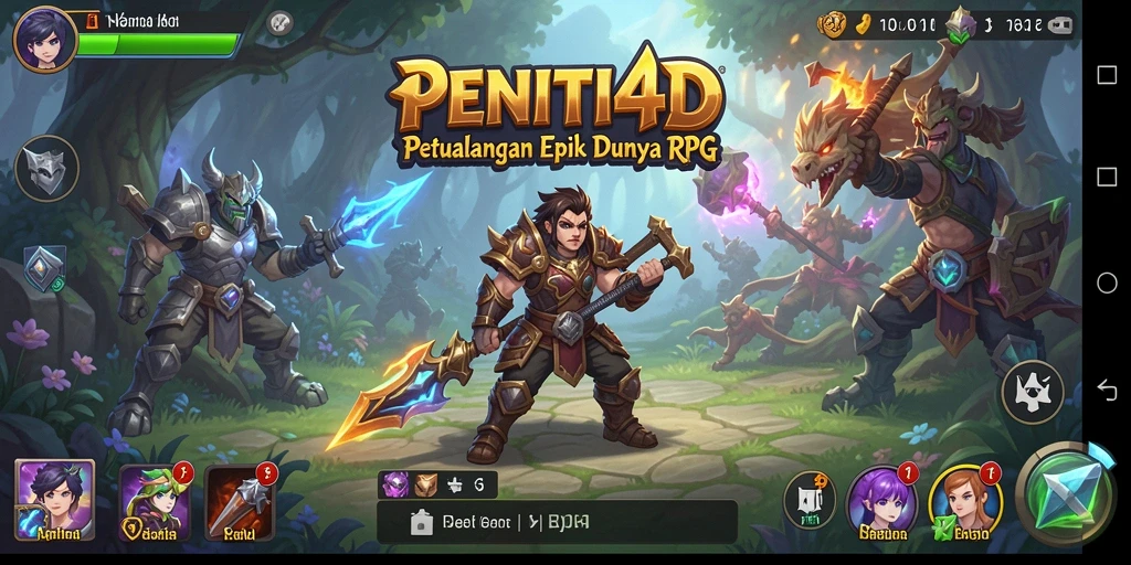 Tampilan menarik dari game RPG dengan karakter yang beragam.