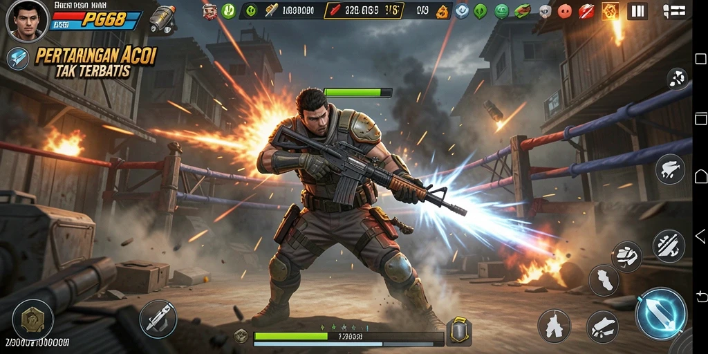 Screenshot PGG68 menampilkan aksi pertarungan yang mendebarkan.