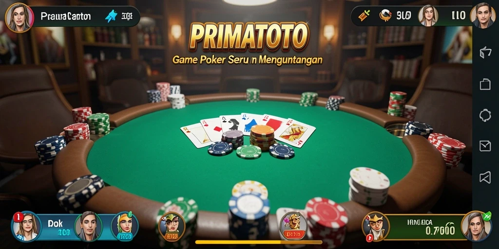 Tangkap momen seru bermain poker di PRIMATOTO.