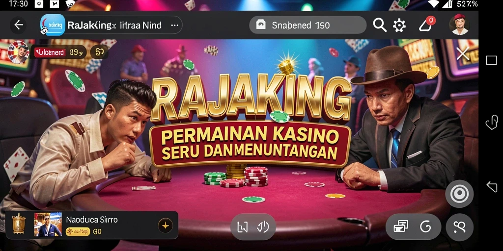 Tampilan mendebarkan dari gameplay RAJAKING di kasino.