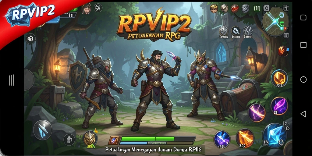 Tampilan gameplay RPVIP2 yang mendebarkan dan penuh aksi RPG.