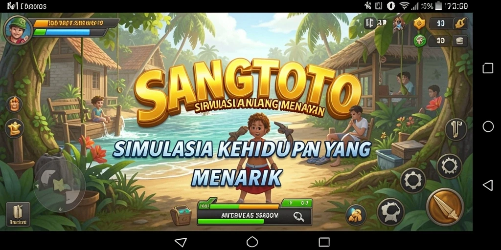 Tangkapan layar utama SANGTOTO memperlihatkan aksi gameplay simulasi yang seru.