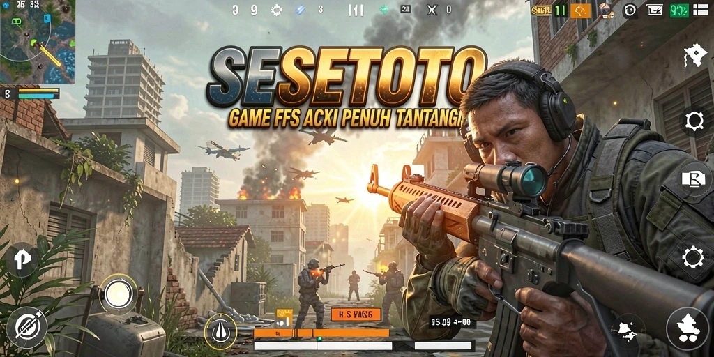Gameplay seru SESETOTO dengan aksi tembak-menembak yang mendebarkan.