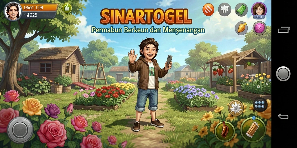 Tampilan gameplay <strong>SINARTOGEL</strong> dengan berbagai jenis tanaman yang tumbuh subur.