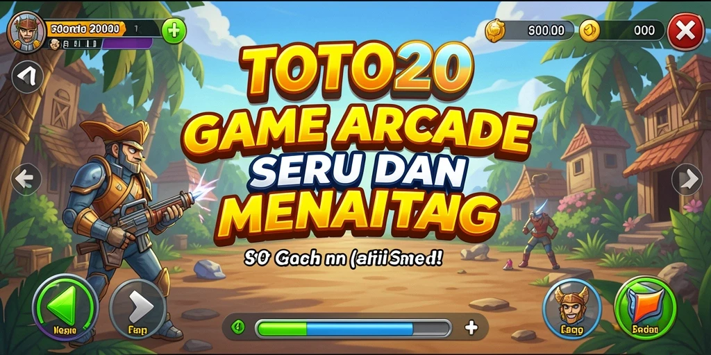 Tampilan gameplay seru dari TOTO20 dalam mode Arcade.