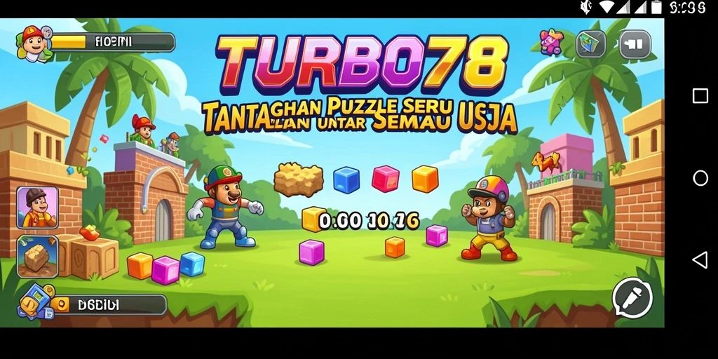 Tampilan gameplay <strong>TURBO78</strong> yang seru dan penuh warna.