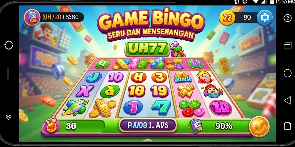 Tampilan utama UH77 yang menampilkan keseruan game Bingo.