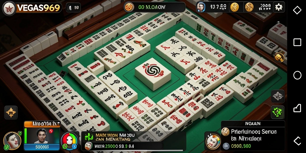 Tampilan permainan VEGAS969 dengan elemen Mahjong yang menarik.